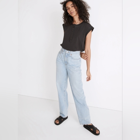 Madewell Baggy Straight Jeans Berteau Wash 27 - Picture 3 of 10